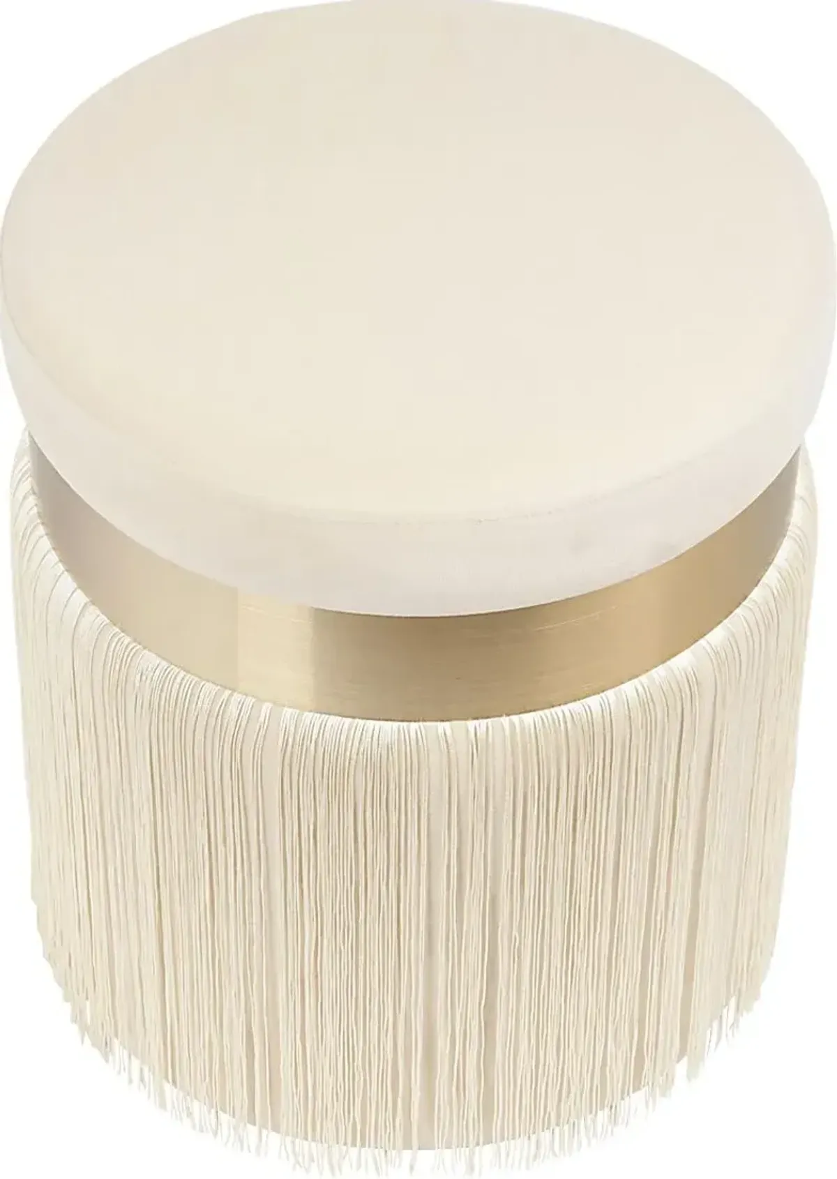 Lariel Cream Ottoman