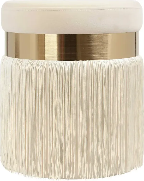 Lariel Cream Ottoman