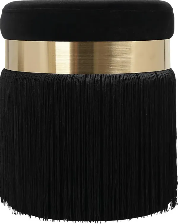 Lariel Black Ottoman