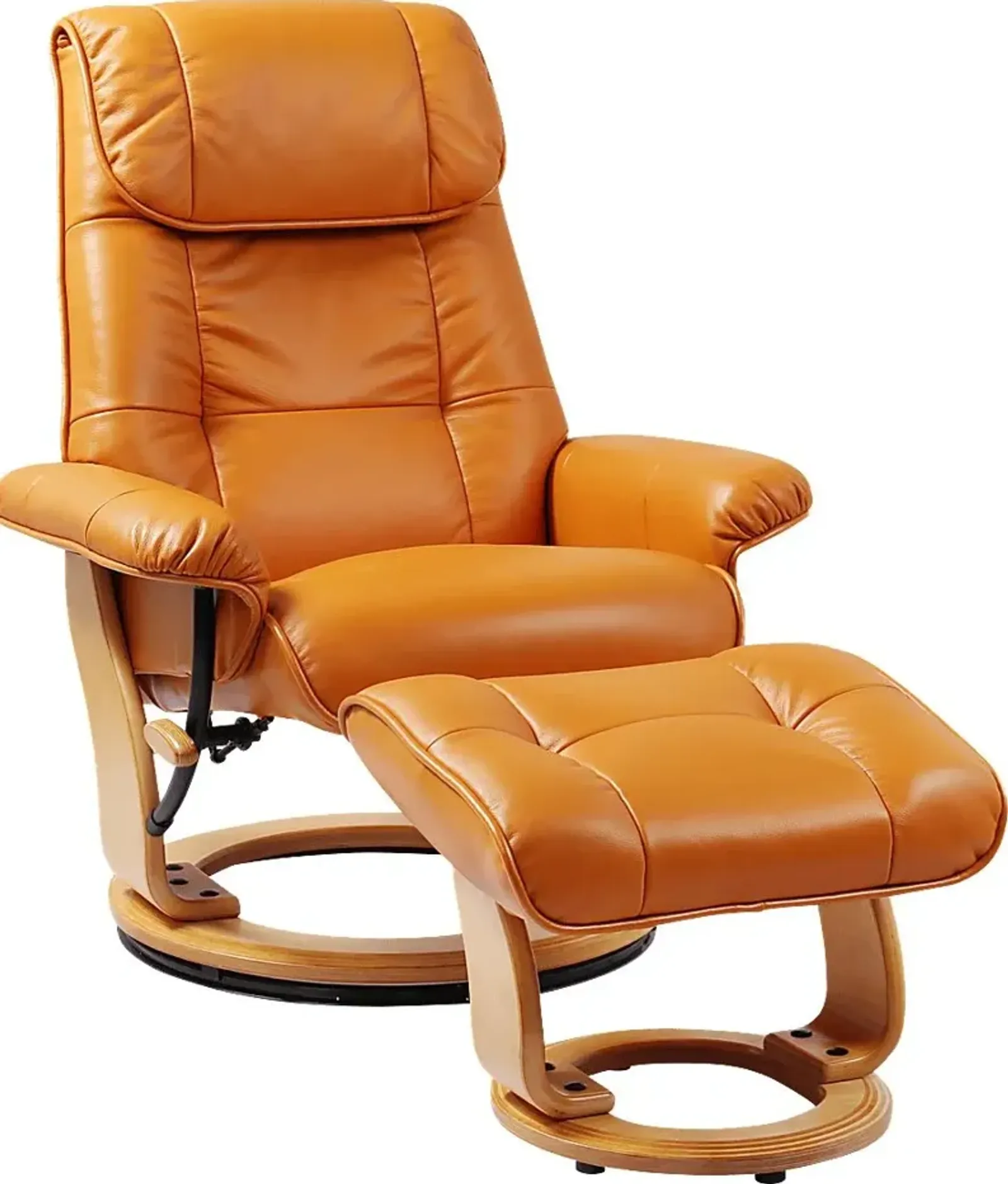 Sadora Orange Recliner & Ottoman