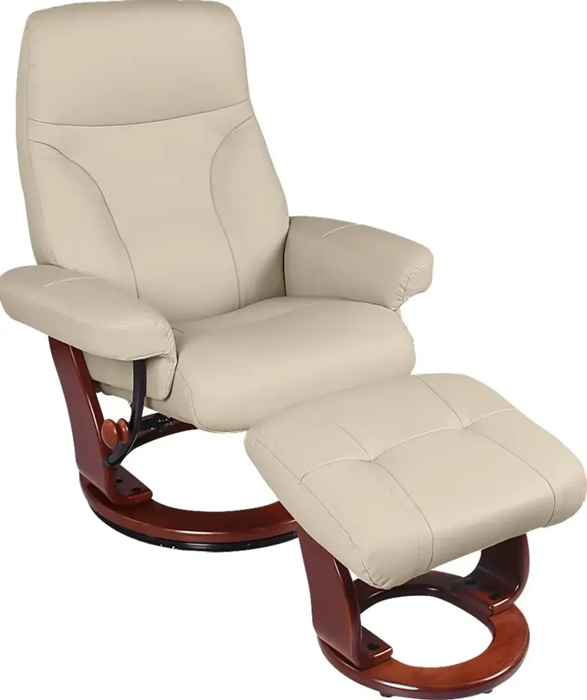 Rosaria Beige Recliner & Ottoman