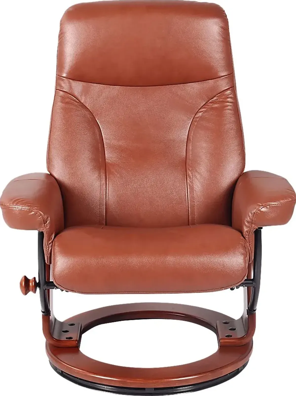 Rosaria Cognac Recliner & Ottoman