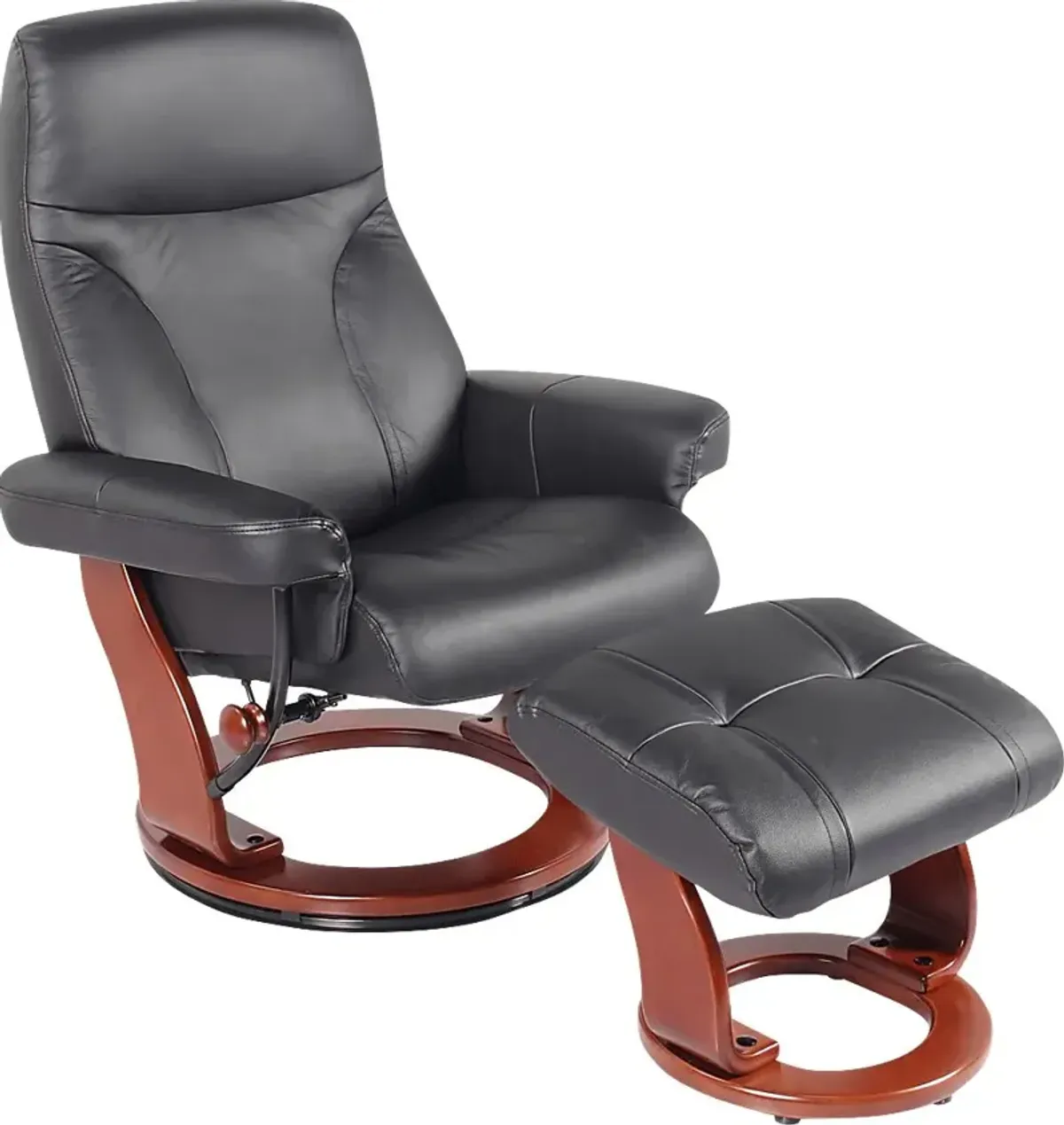 Rosaria Black Recliner & Ottoman