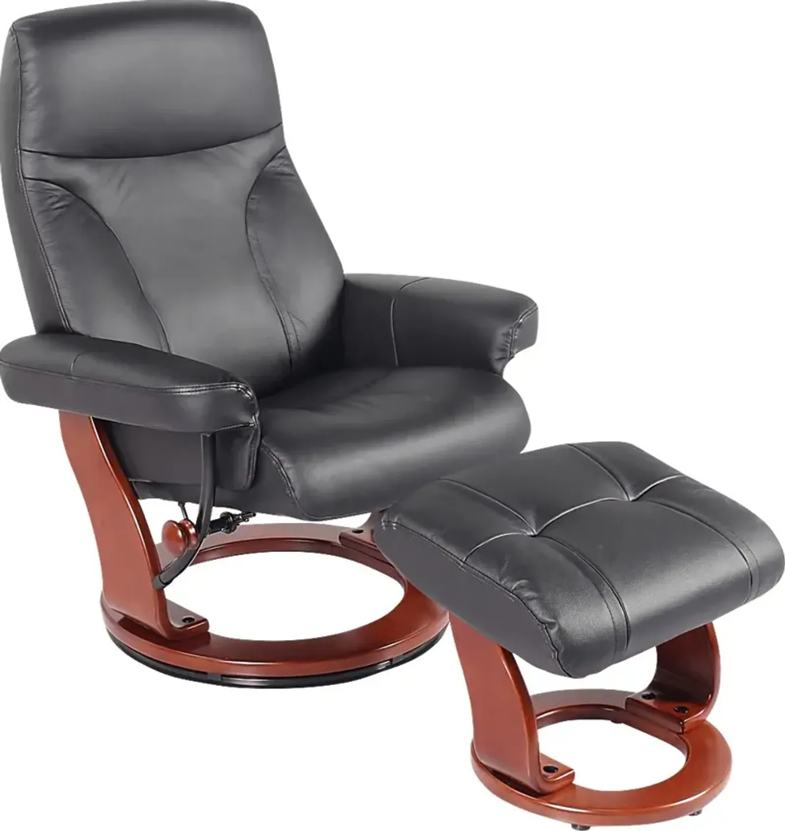 Rosaria Black Recliner & Ottoman