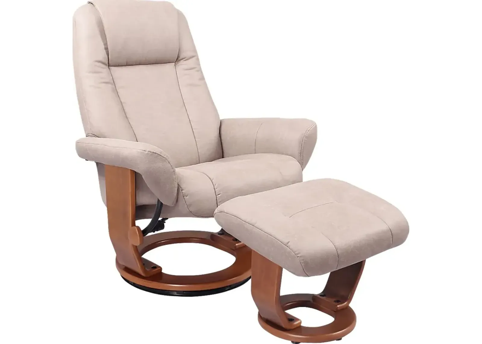 Springway Beige Recliner and Ottoman