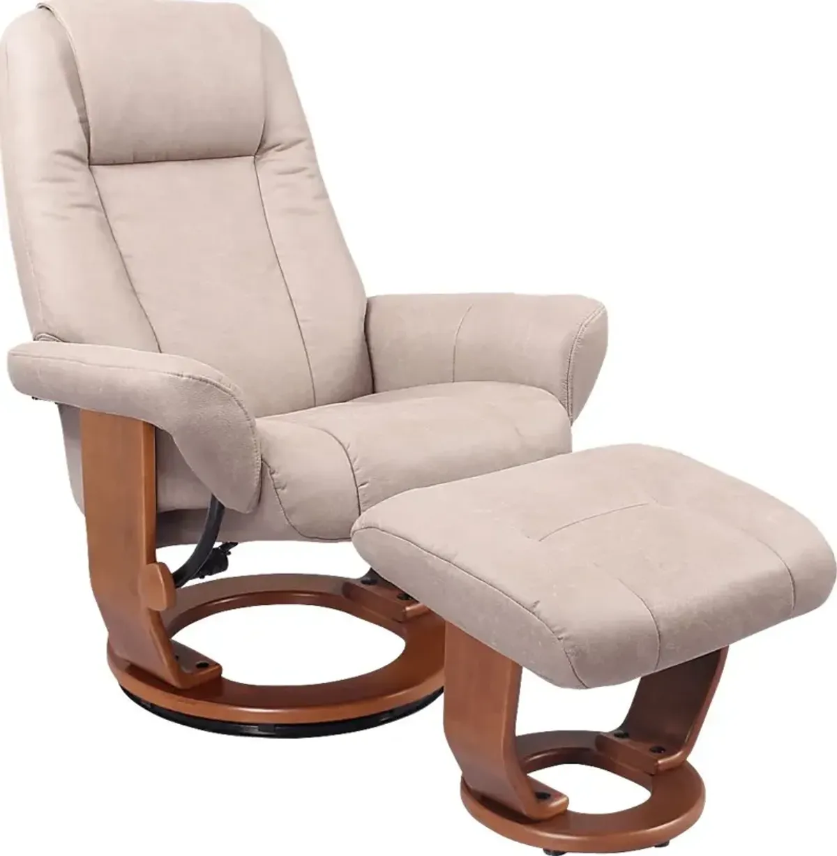 Springway Beige Recliner and Ottoman