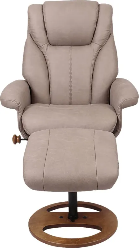 Somerset Way Gray Recliner and Ottoman