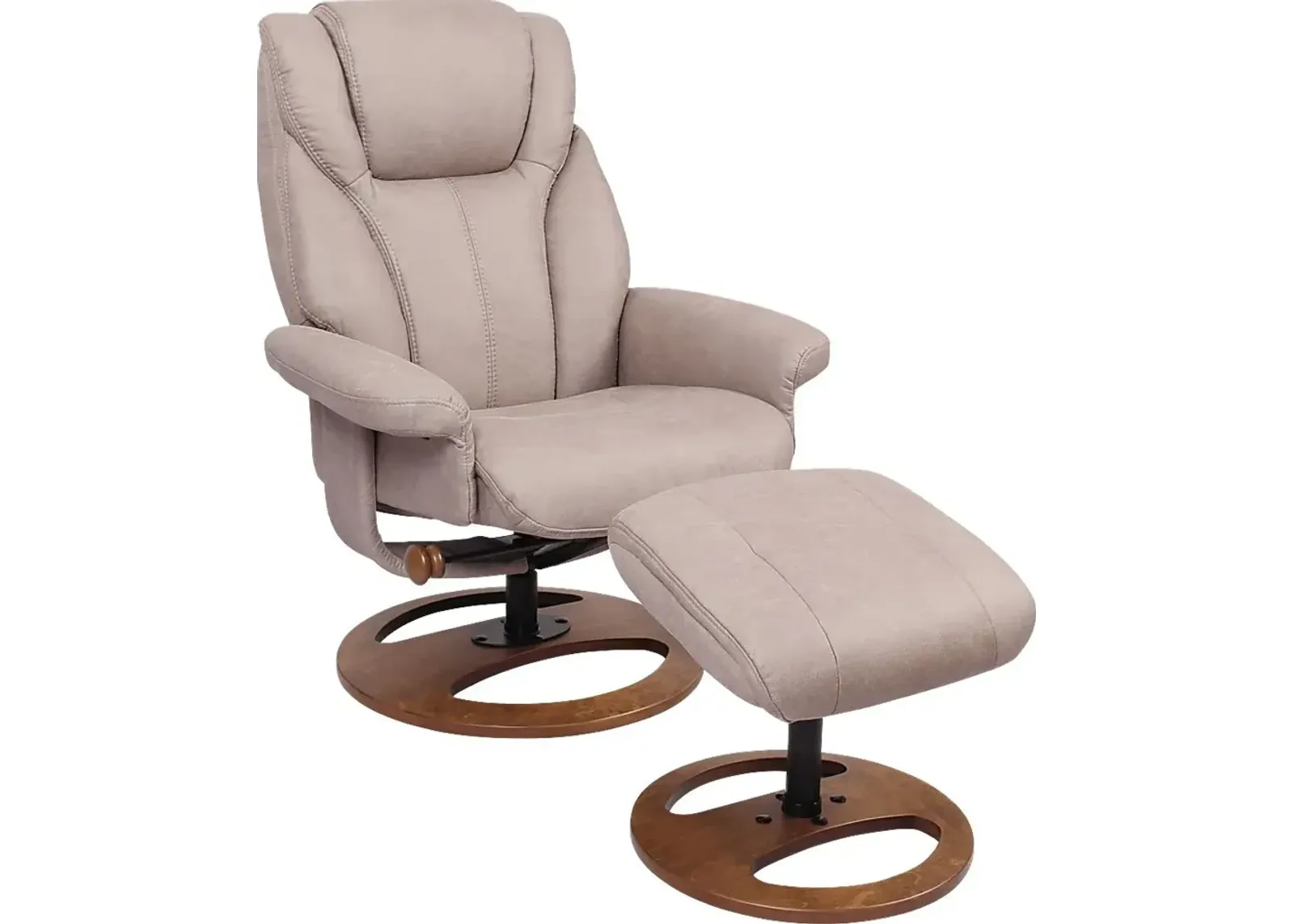 Somerset Way Gray Recliner and Ottoman