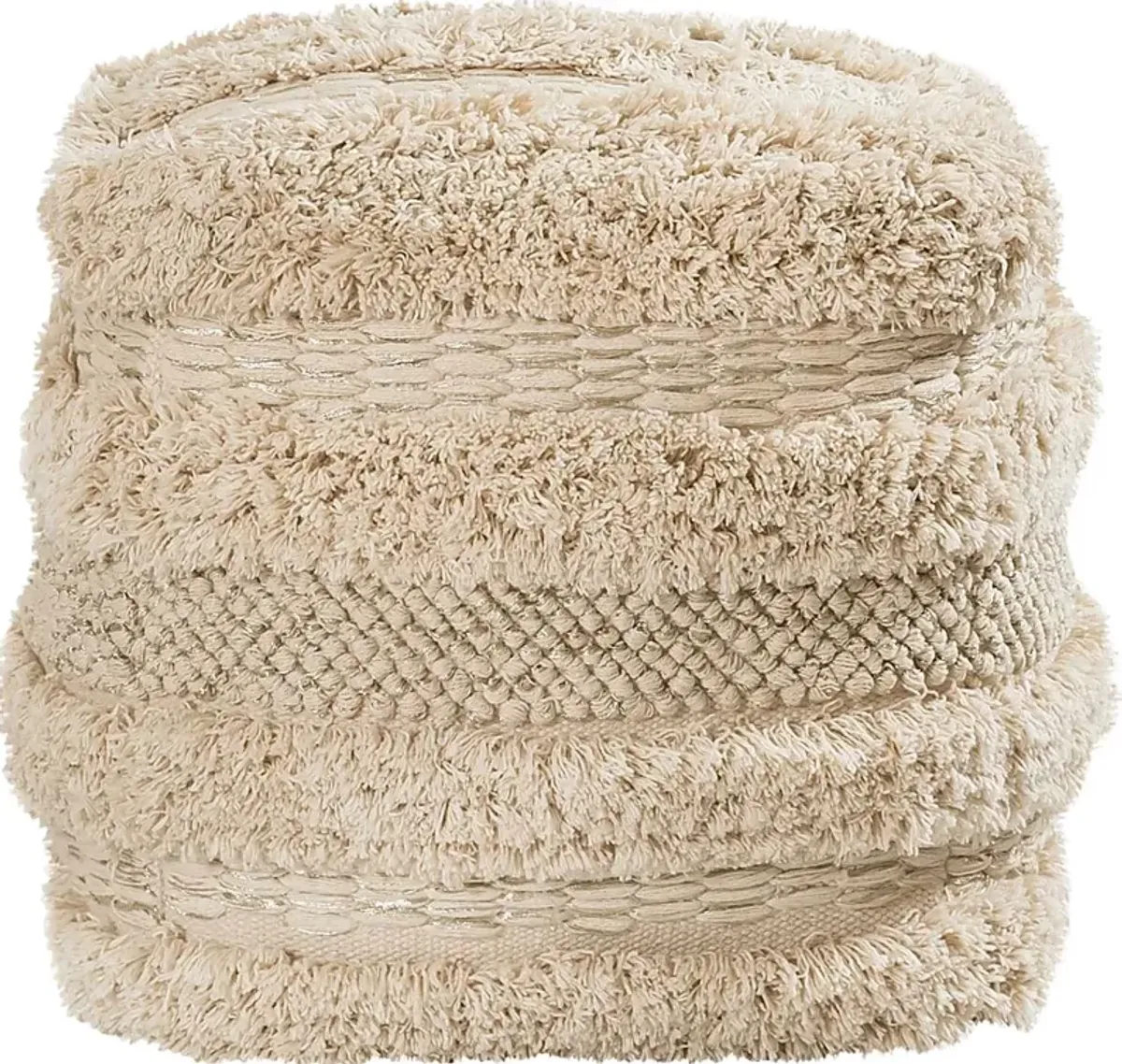 Cora Elle Beige Pouf