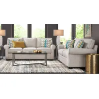 Bellingham Pebble Textured 7 Pc Living Room with Sleeper Sofa