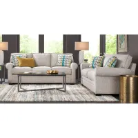 Bellingham Pebble Textured 7 Pc Living Room with Gel Foam Sleeper Sofa