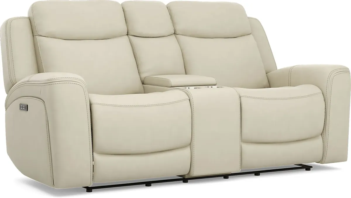 Davidson Platinum Leather 5 Pc Dual Power Reclining Living Room