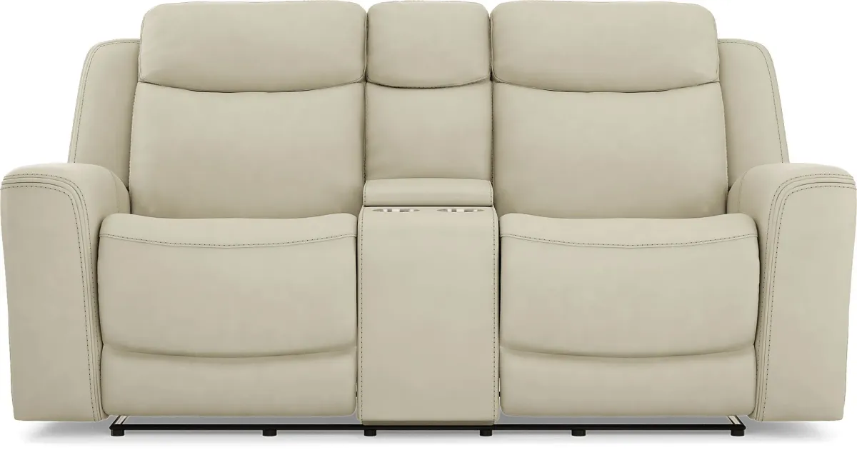 Davidson Platinum Leather 5 Pc Dual Power Reclining Living Room