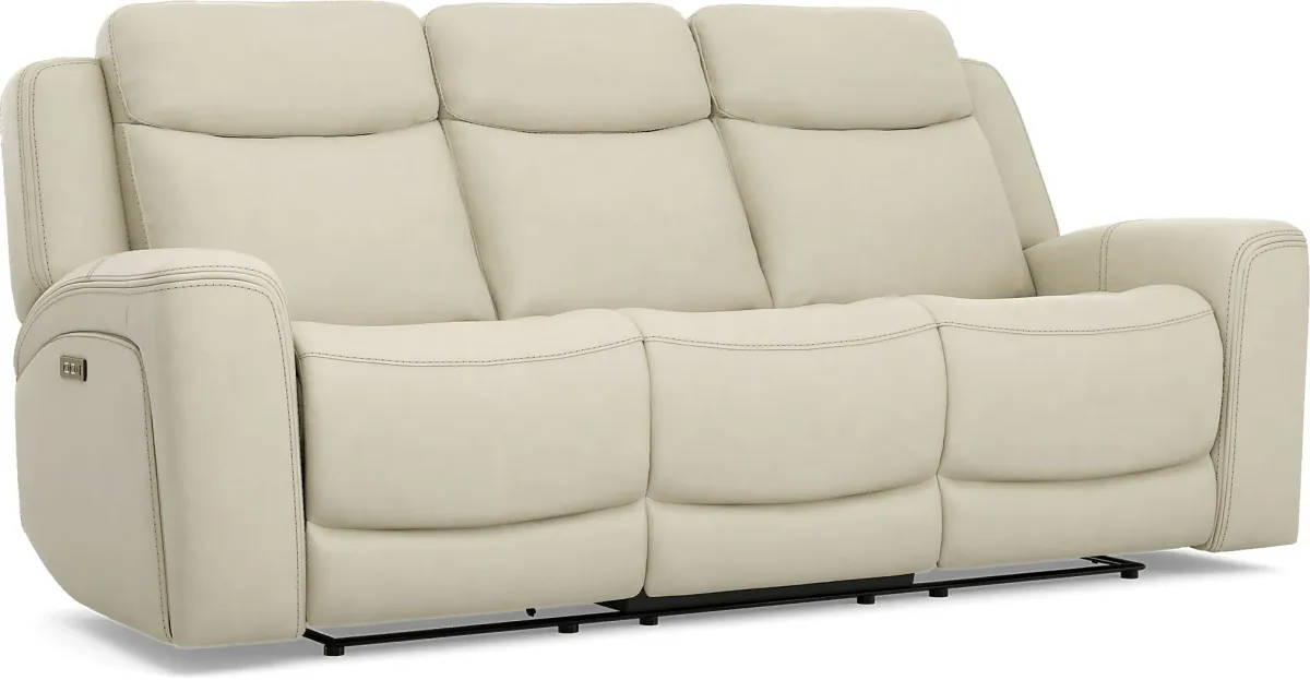 Davidson Platinum Leather 5 Pc Dual Power Reclining Living Room