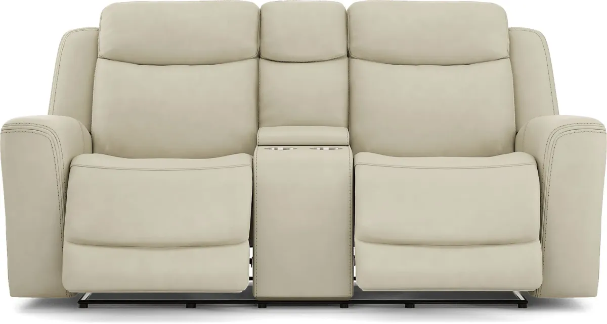 Davidson Platinum Leather 5 Pc Dual Power Reclining Living Room