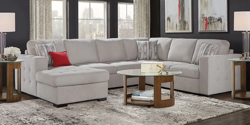 Angelino Heights Gray 6 Pc Sleeper Sectional Living Room by Rooms To Go