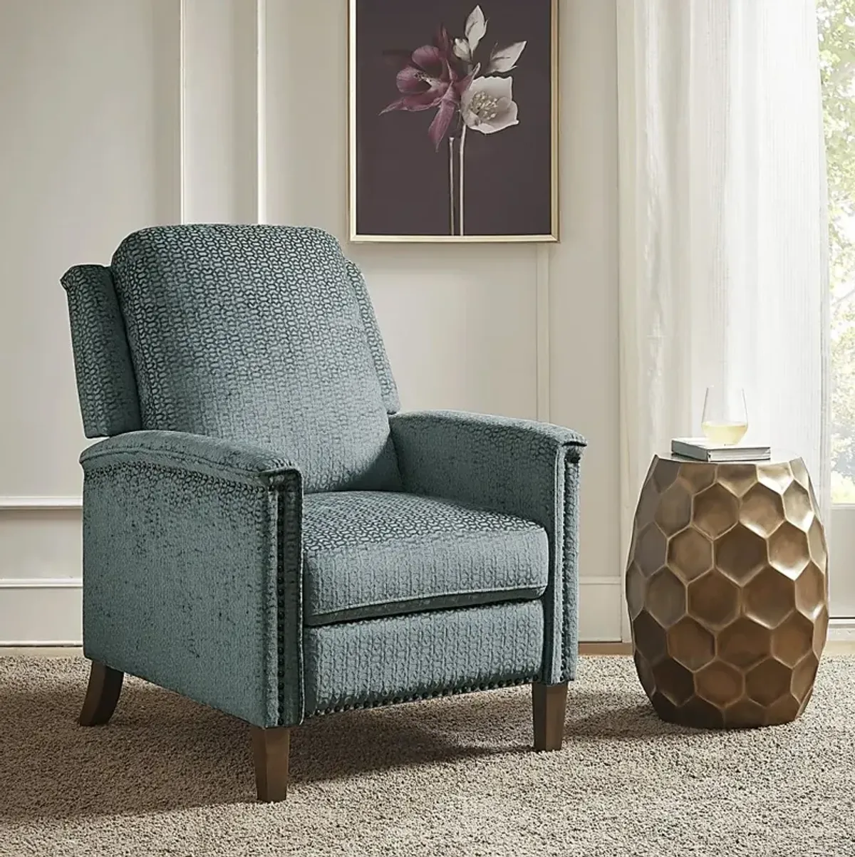 Flowerwood Charcoal Recliner