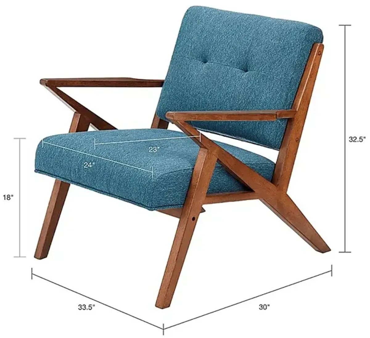 Sarann Blue Accent Chair