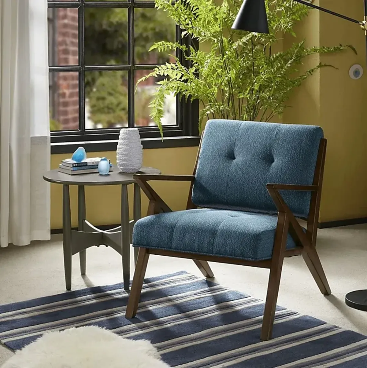 Sarann Blue Accent Chair