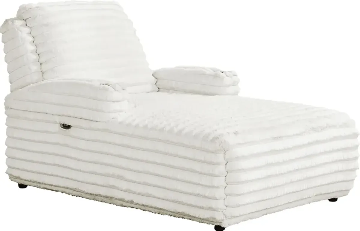 Wintercrest Ivory Power Reclining Chaise