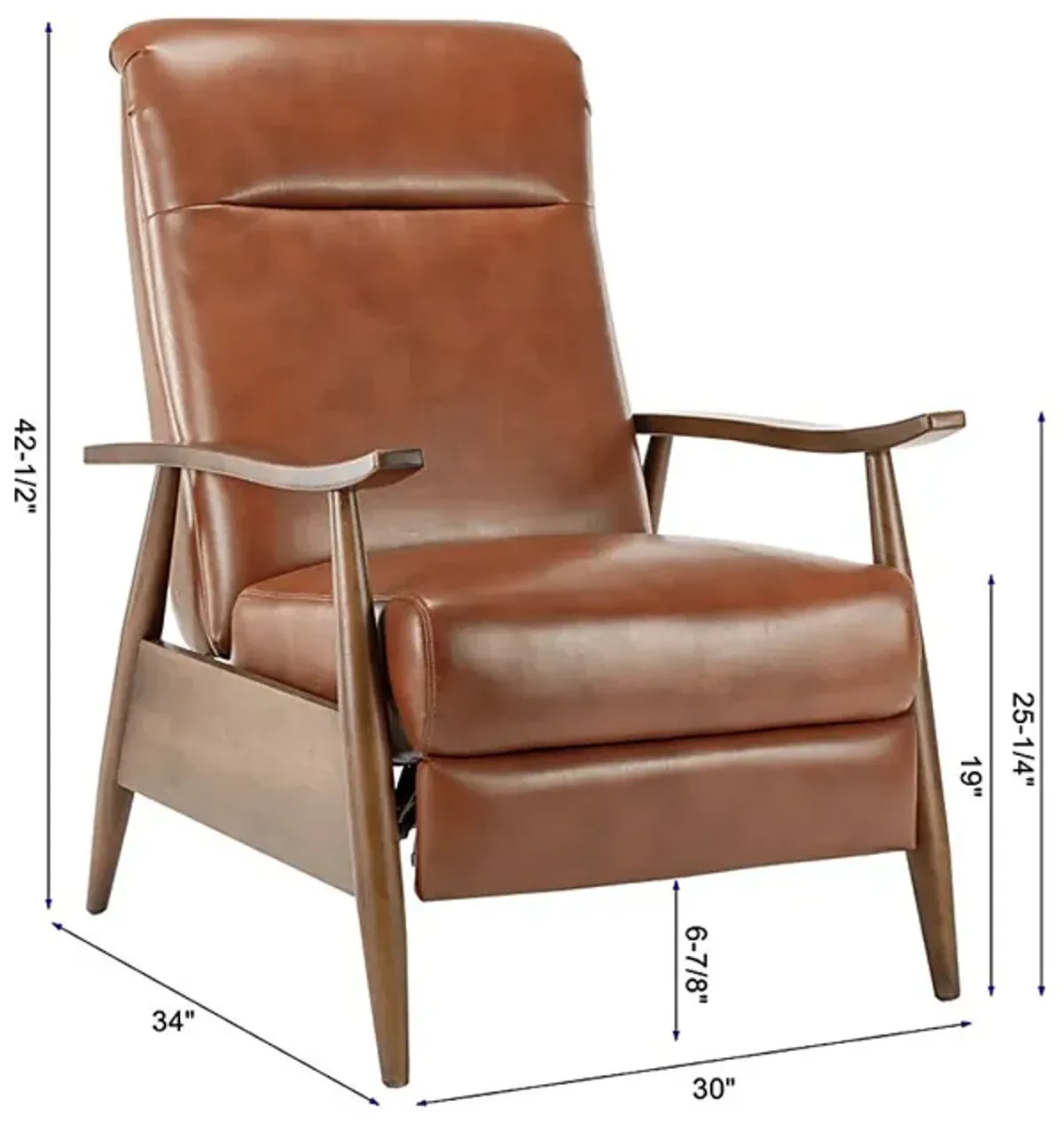 Benbro Brown Push Back Recliner