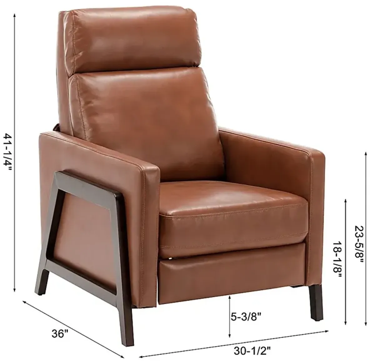 Doyers Brown Push Back Recliner