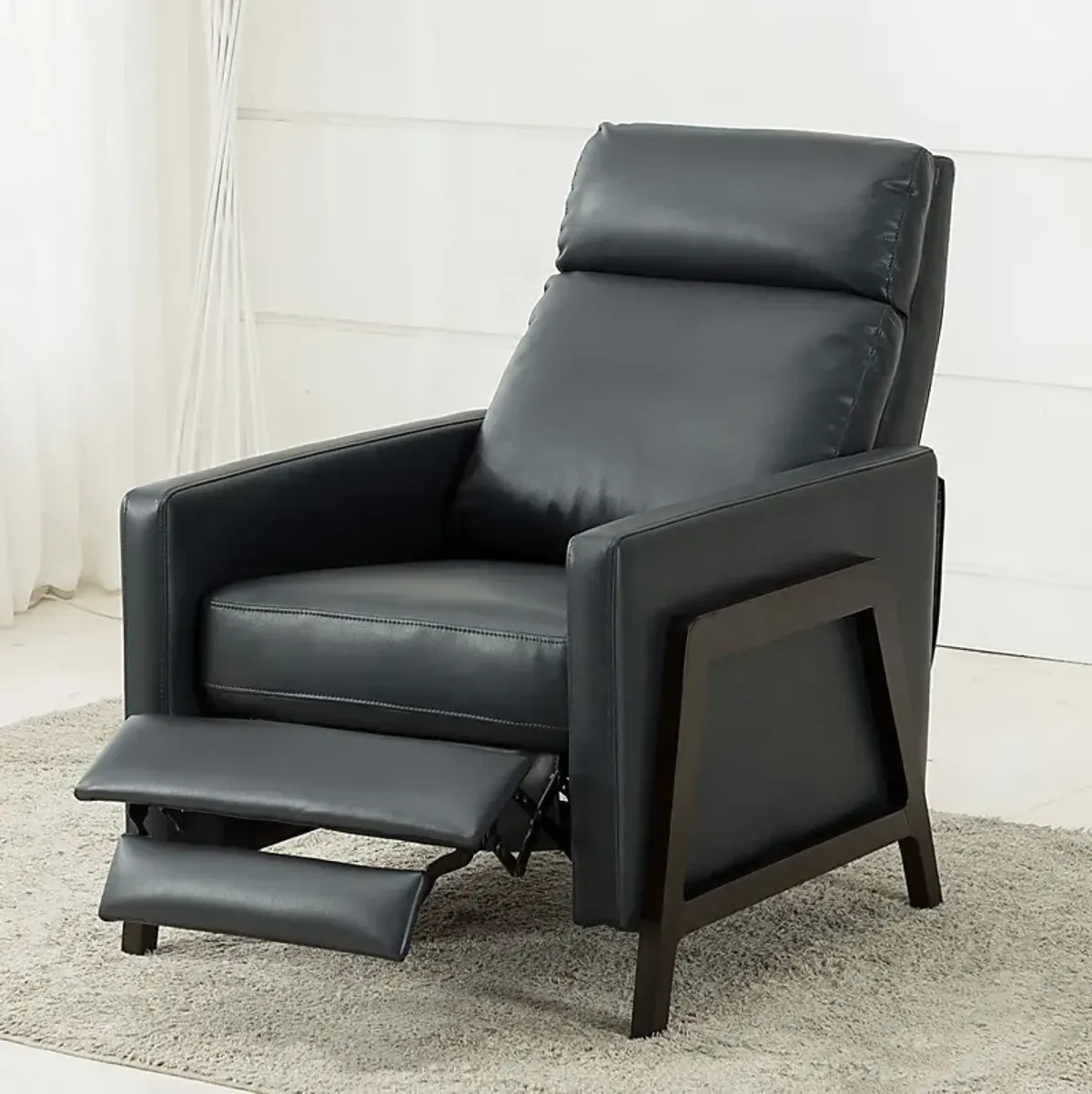 Doyers Blue Push Back Recliner