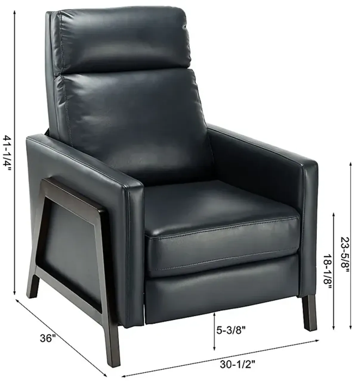 Doyers Blue Push Back Recliner