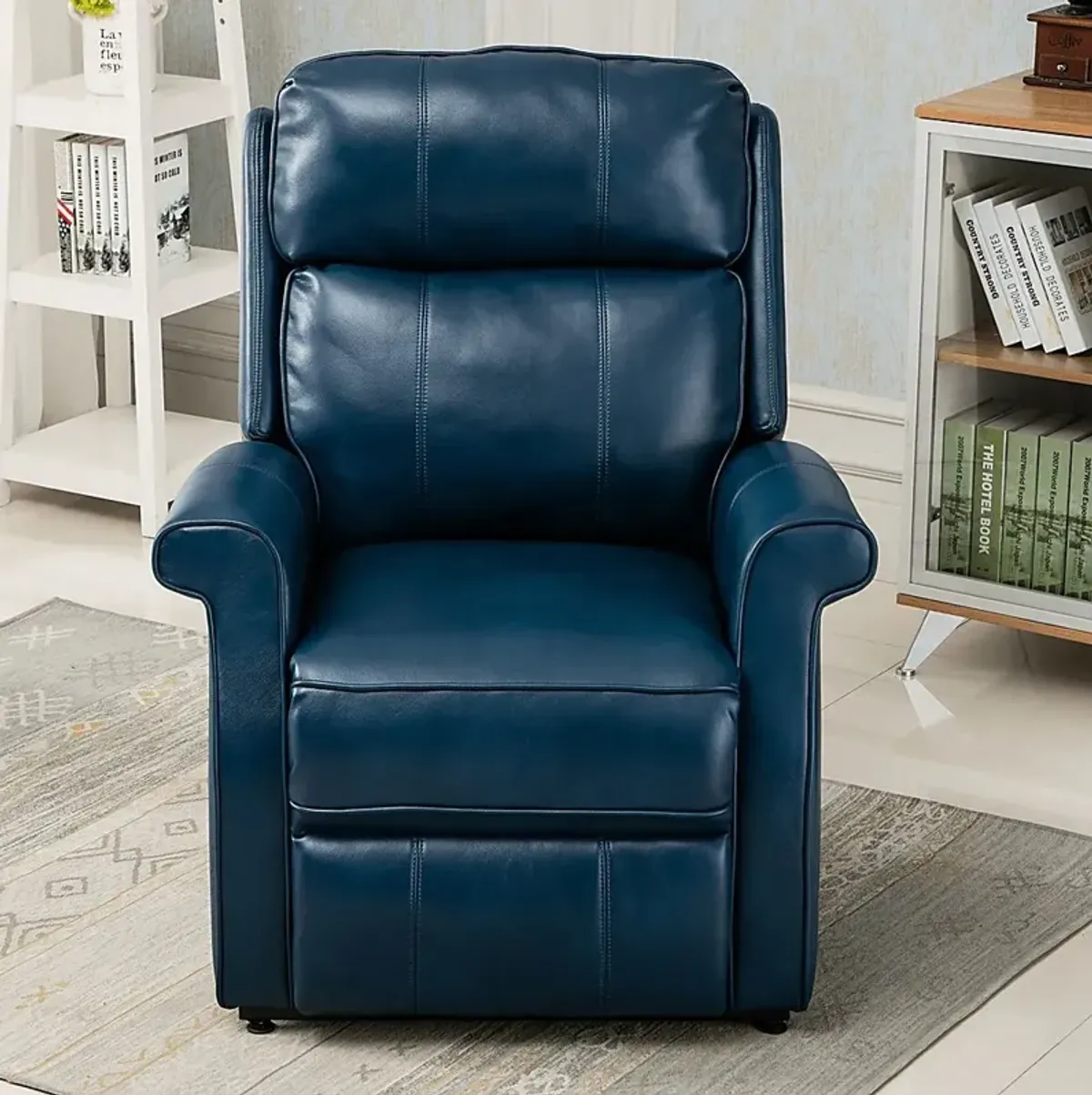 Enright Blue Power Recliner