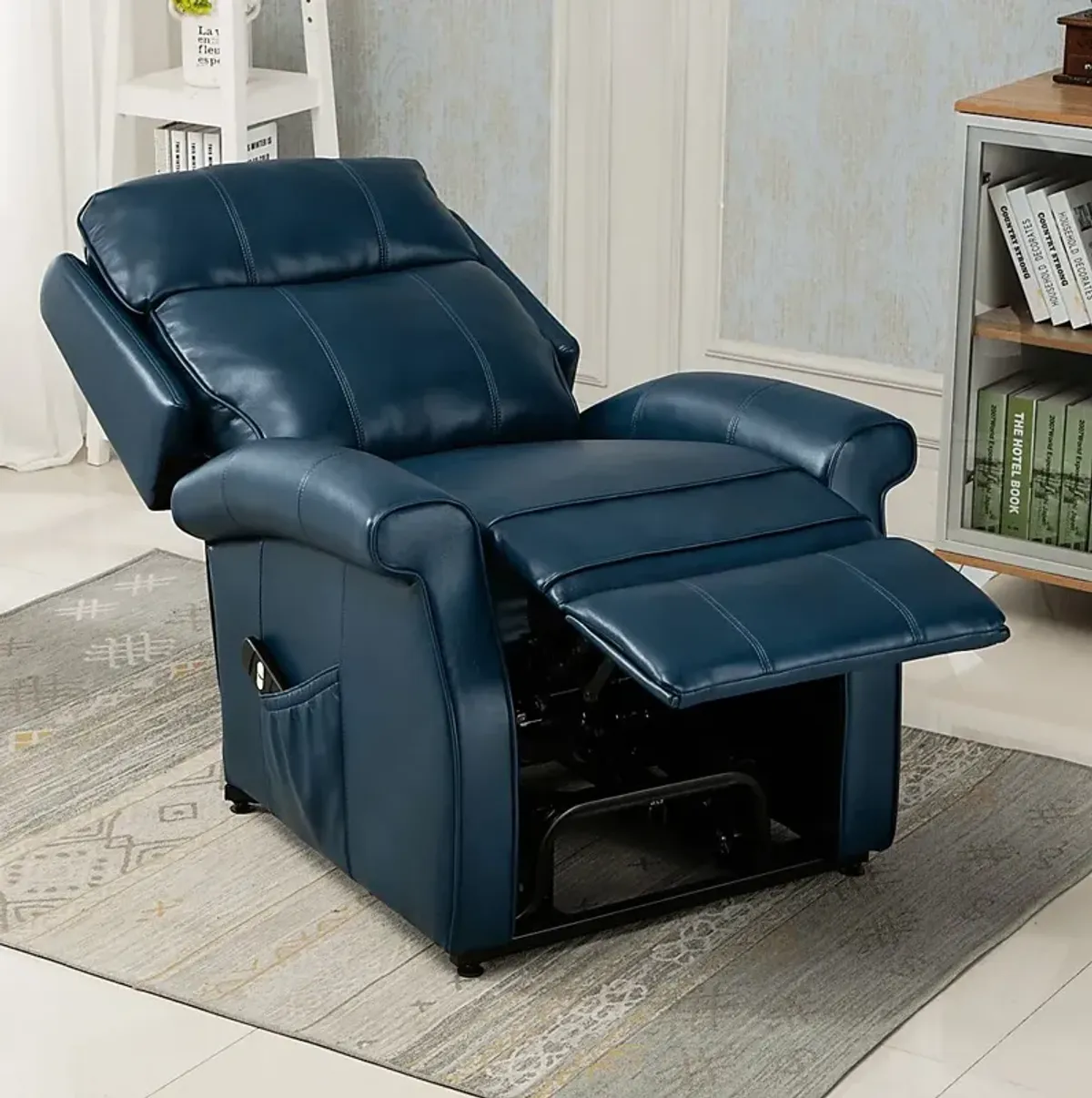 Enright Blue Power Recliner