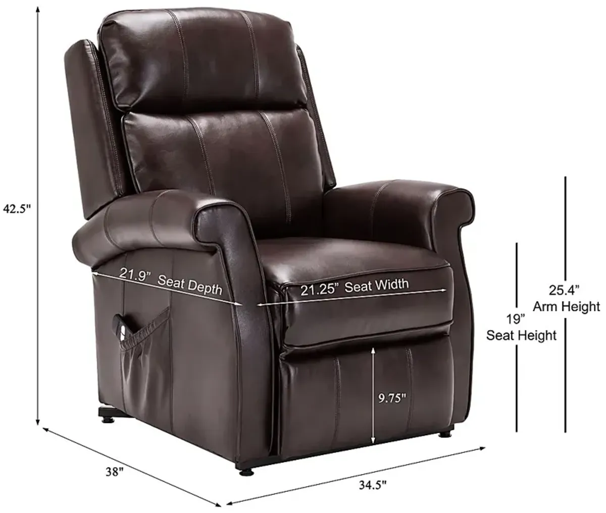 Enright Brown Power Recliner