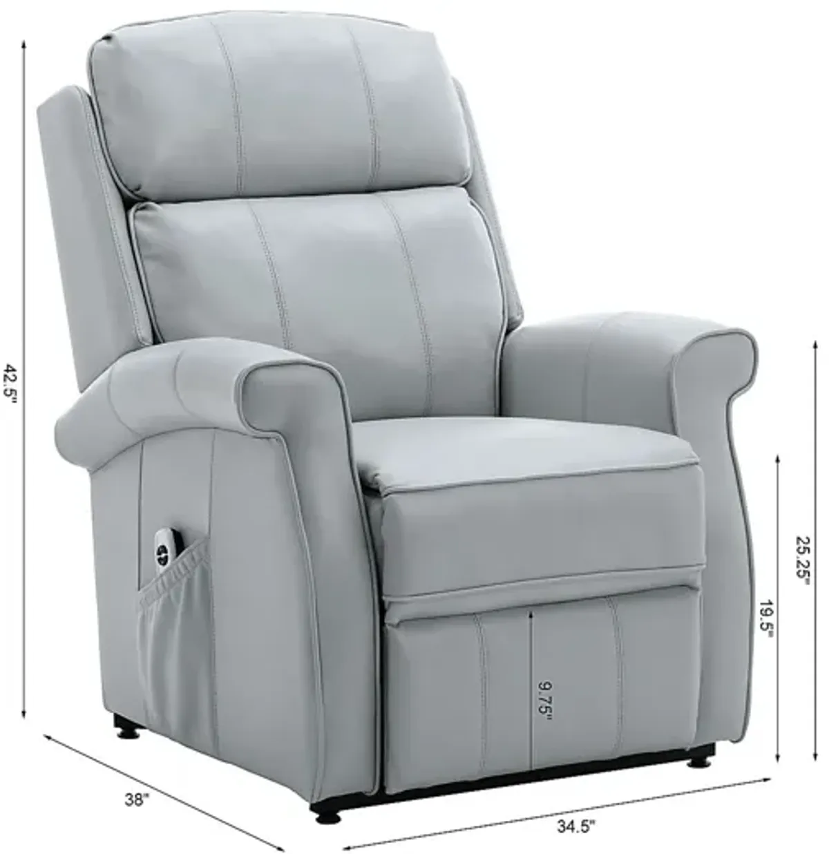 Enright Gray Power Recliner