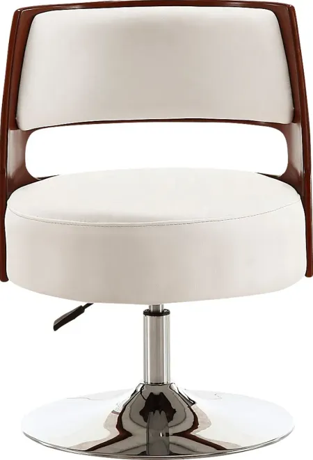 Wrightwood White Swivel Accent Chair