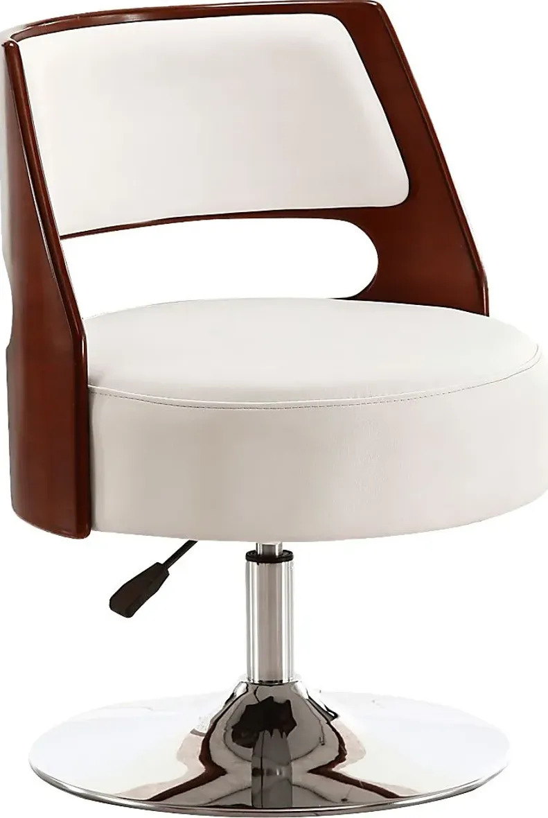 Wrightwood White Swivel Accent Chair