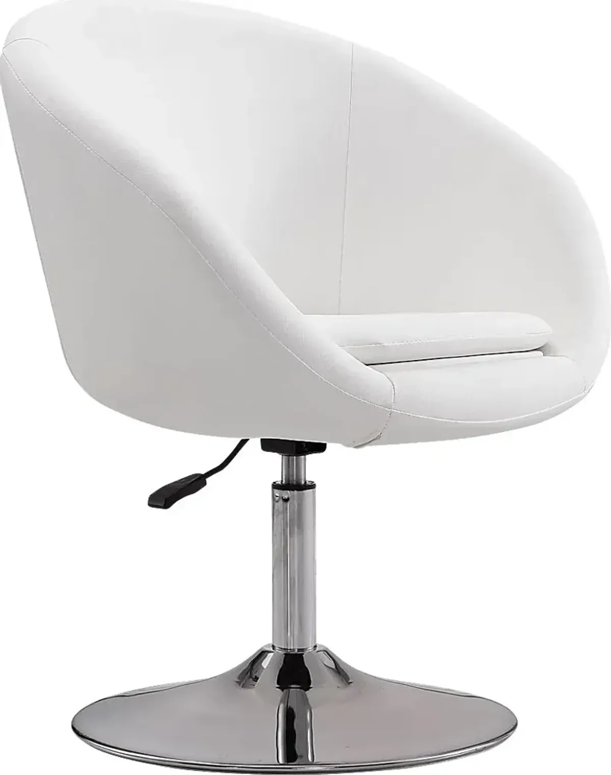 Amparoo White Swivel Accent Chair