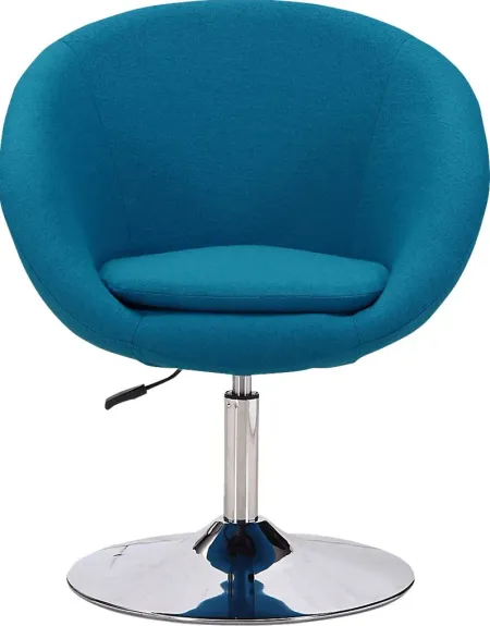 Amparoo Blue Swivel Accent Chair
