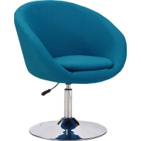 Amparoo Blue Swivel Accent Chair