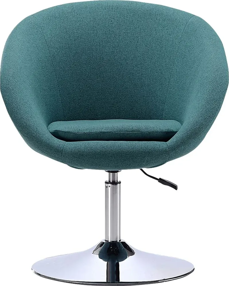 Amparoo Light Blue Swivel Accent Chair