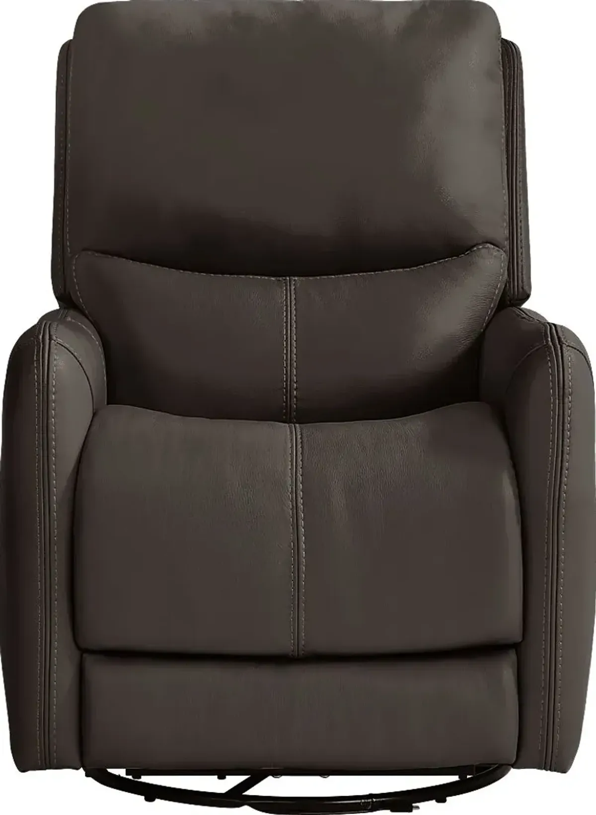 Hudson Place Brown Leather Triple Power Recliner
