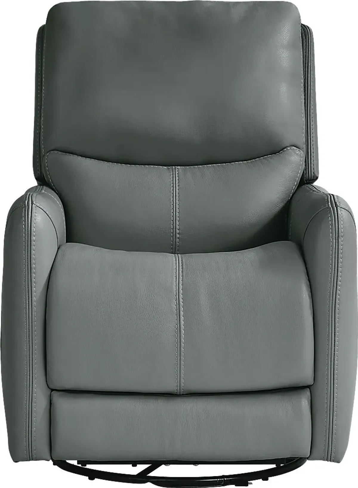 Hudson Place Blue Leather Triple Power Recliner