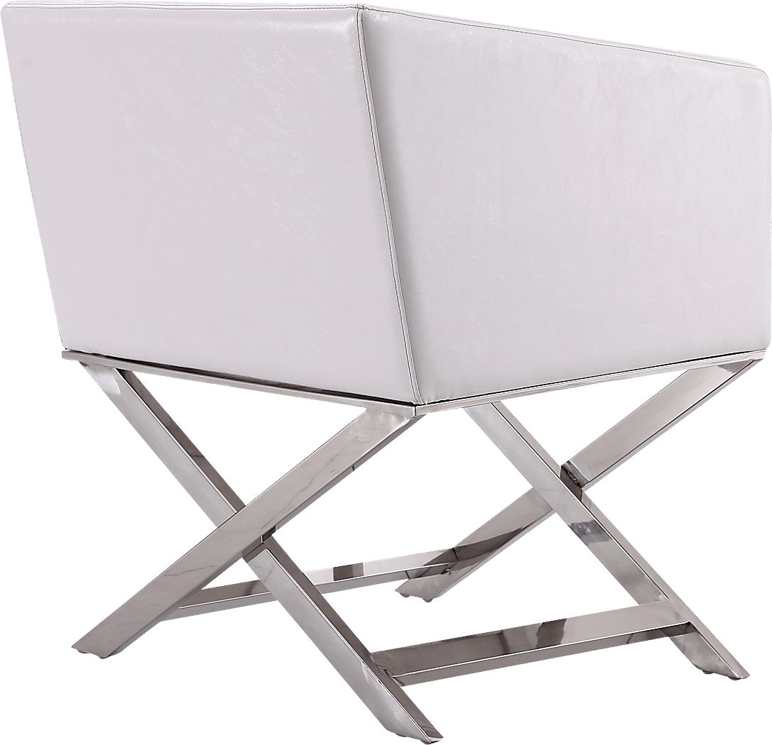 Amyjane White Accent Chair