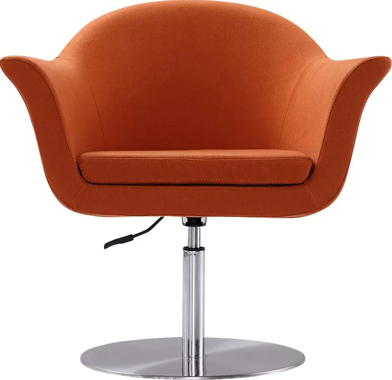 Belon Orange Swivel Accent Chair