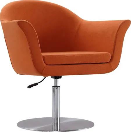 Belon Orange Swivel Accent Chair
