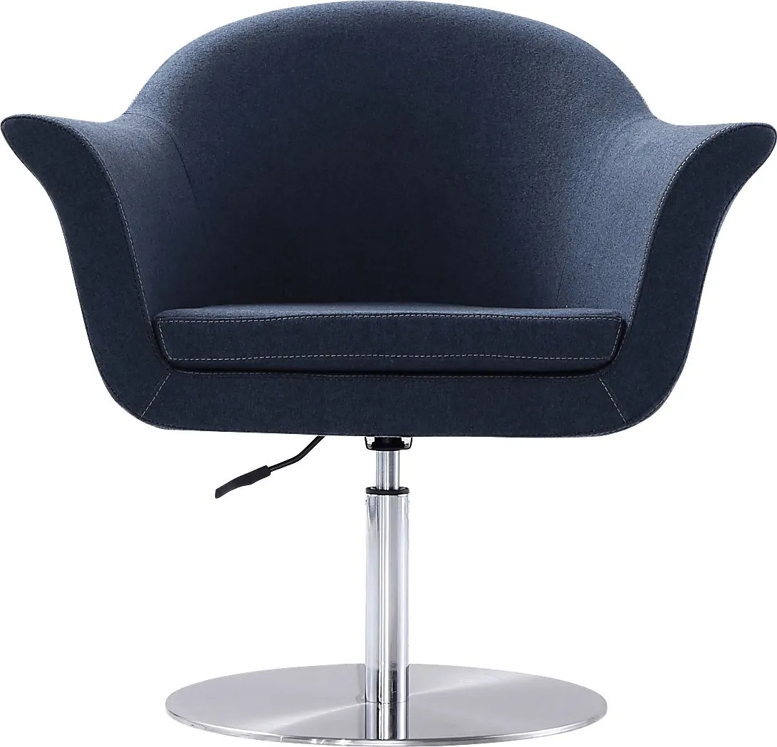 Belon Dark Blue Swivel Accent Chair