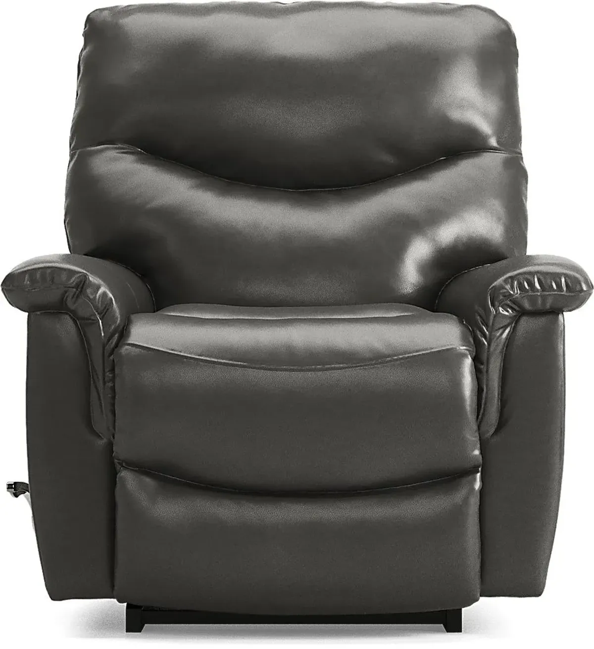 La-Z-Boy James Gray Leather Rocker Recliner