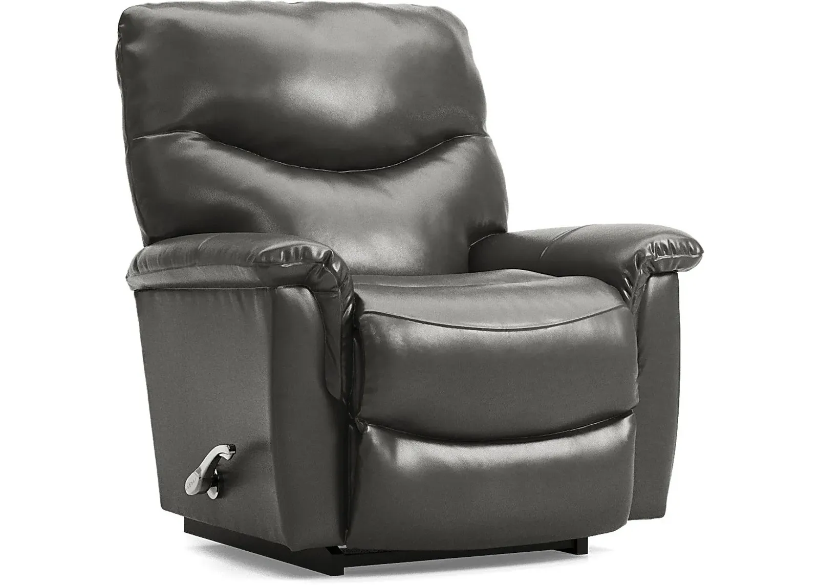 La-Z-Boy James Gray Leather Rocker Recliner