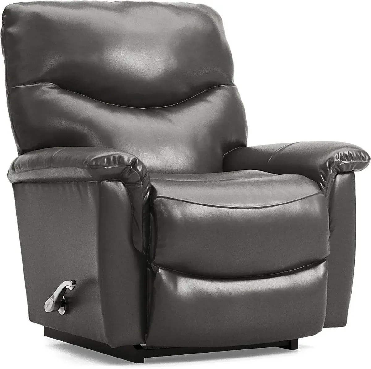 La-Z-Boy James Gray Leather Rocker Recliner