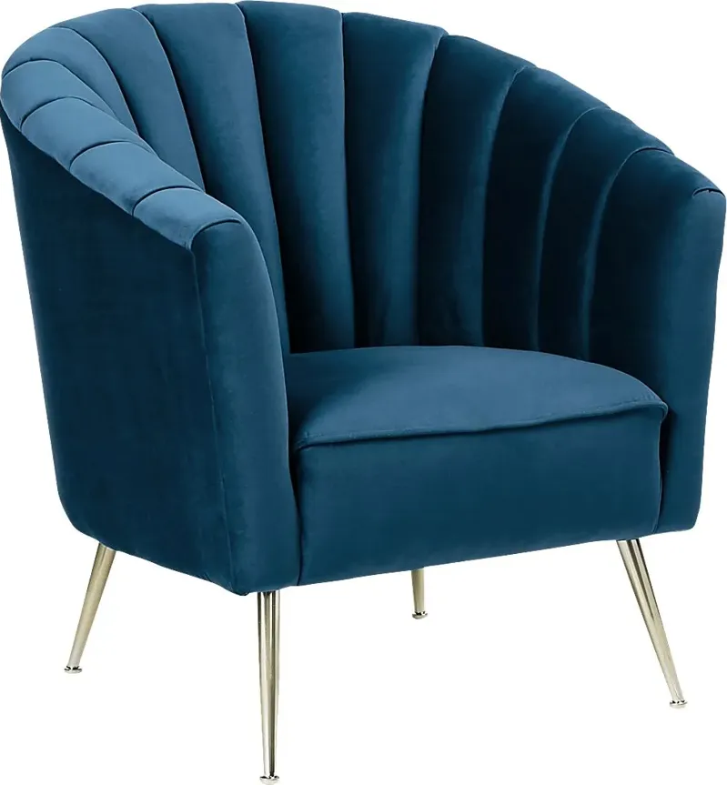 Bersal Blue Accent Chair