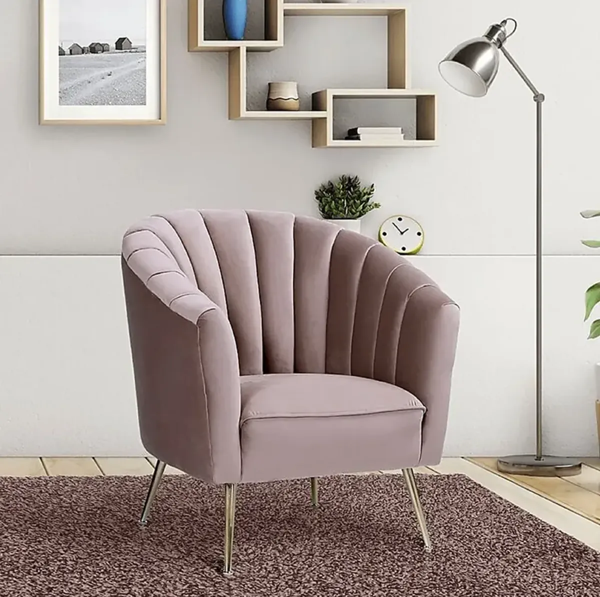 Bersal Blush Accent Chair