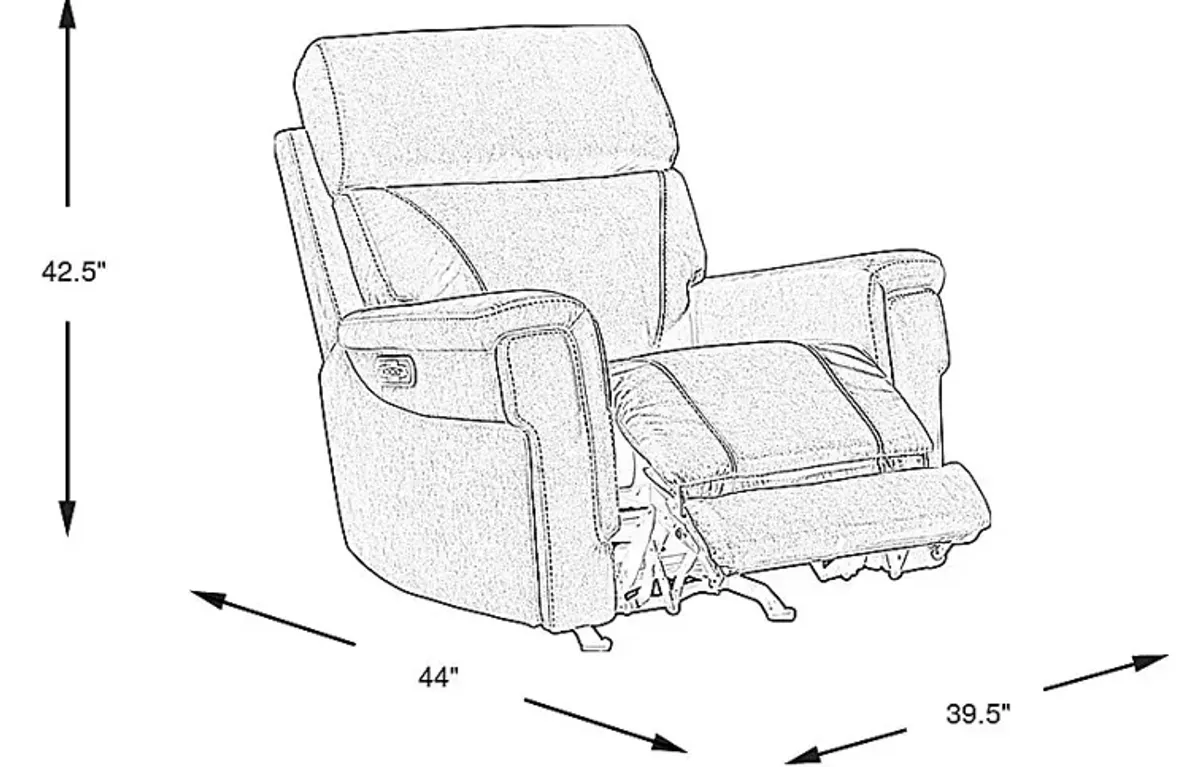 Malone Gray Triple Power Rocker Recliner